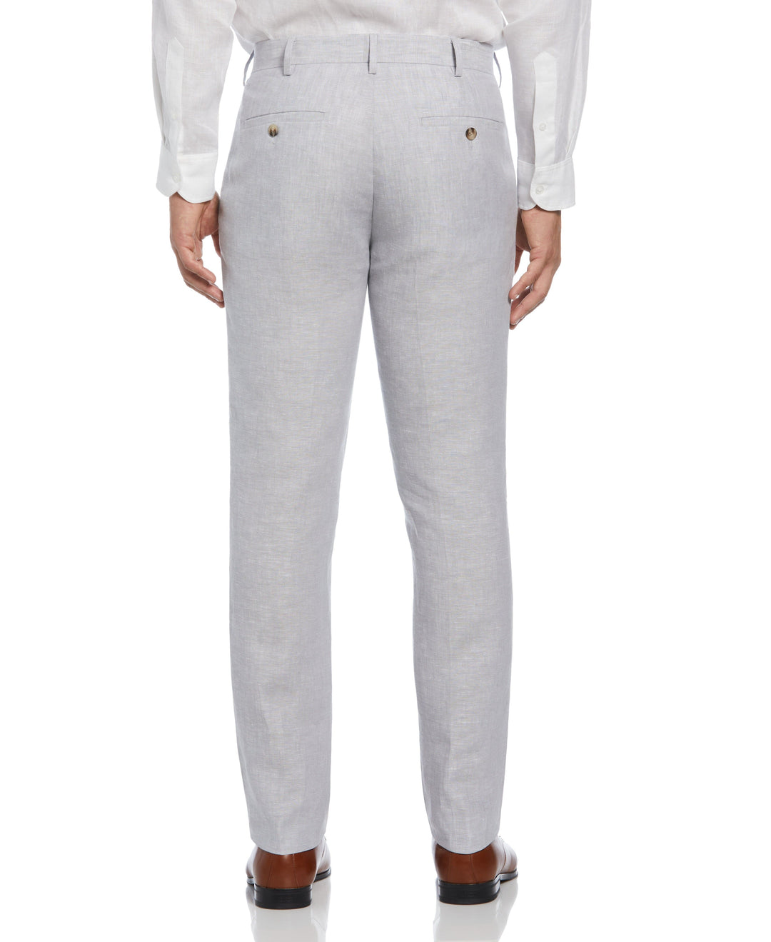Delave Linen Flat Front Pant (Sleet) 