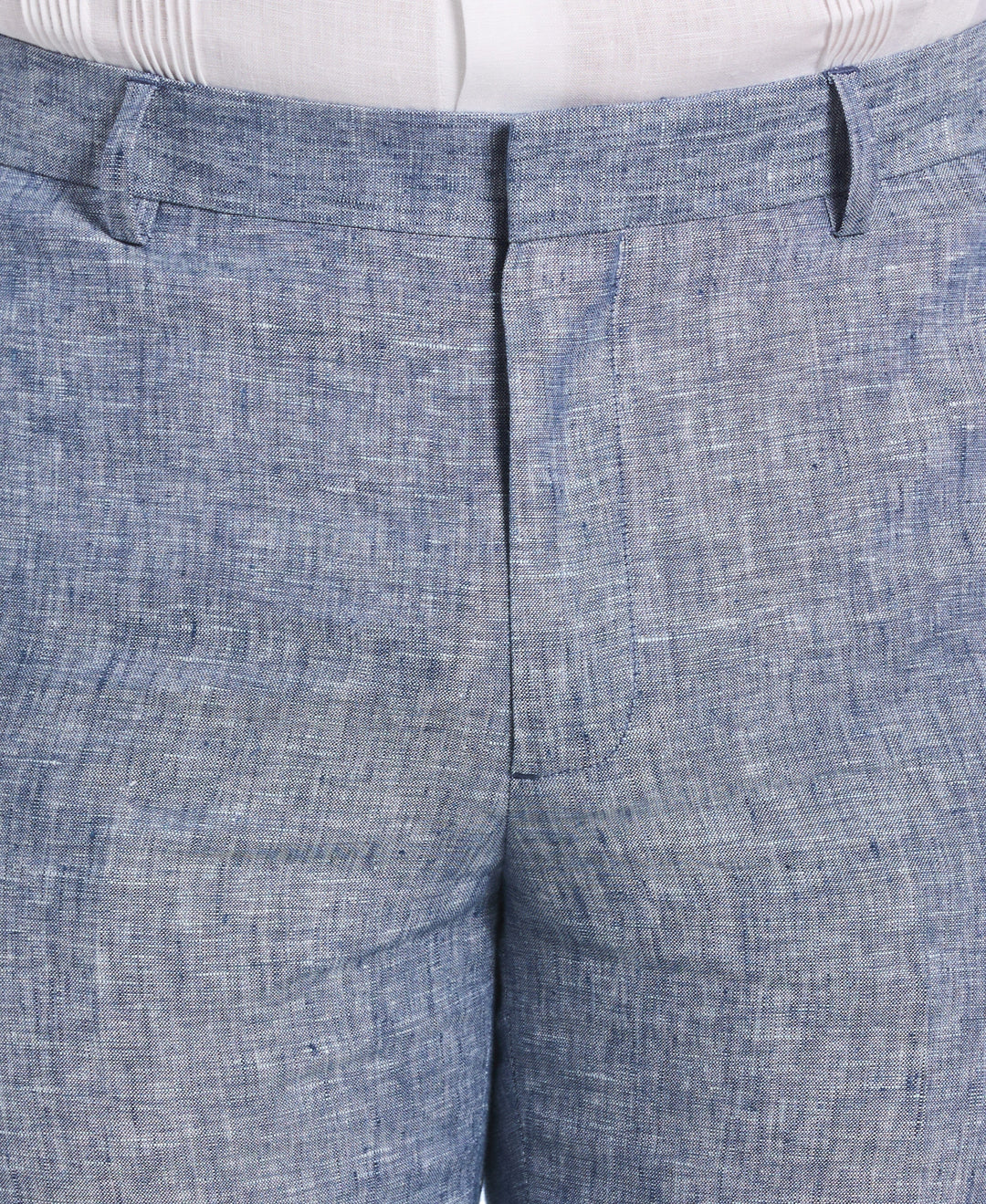 Delave Linen Flat Front Pant (Ensign Blue) 