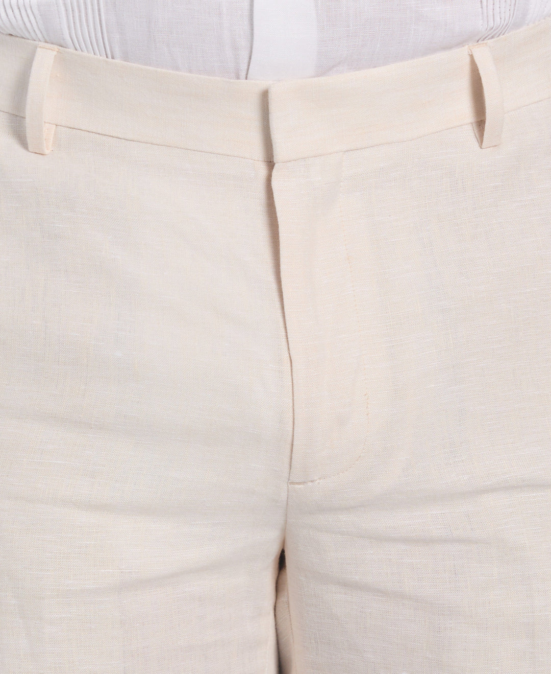 Delave Linen Flat Front Pant (Whitecap Gray) 