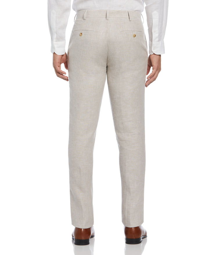 Delave Linen Flat Front Pant (Natural Linen) 