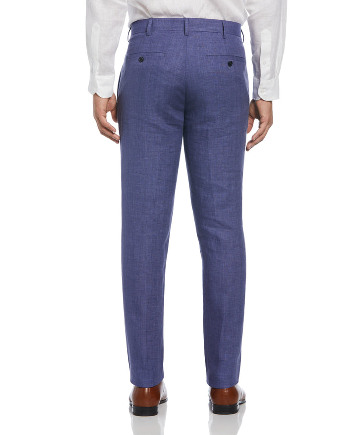 Delave Linen Flat Front Pant (Navy Peony) 
