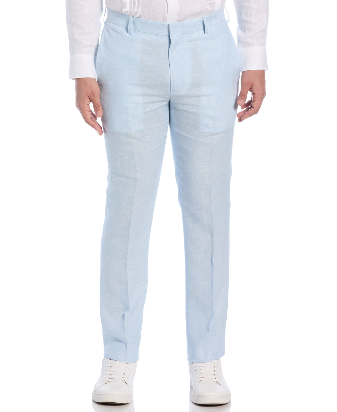 Delave Linen Flat Front Pant (Dream Blue) 