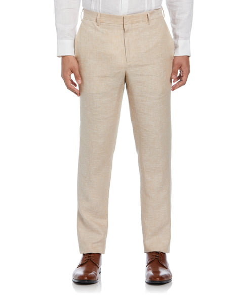 Flat Front Delave Linen Pant (Incense) 