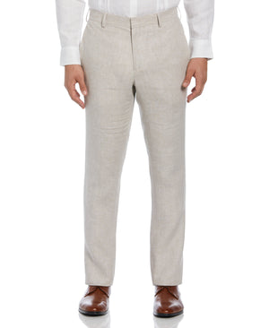Flat Front Delave Linen Pant (Natural Linen) 