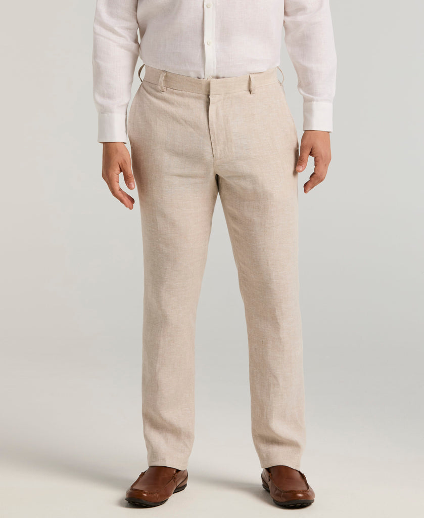 Delave Linen Flat Front Pant