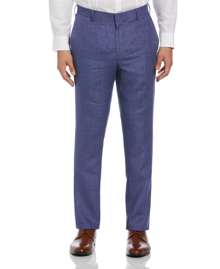 Delave Linen Flat Front Pant (Navy Peony) 