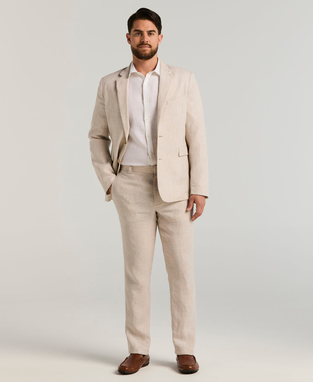 Delave Linen Sport Coat (Natural Linen) 