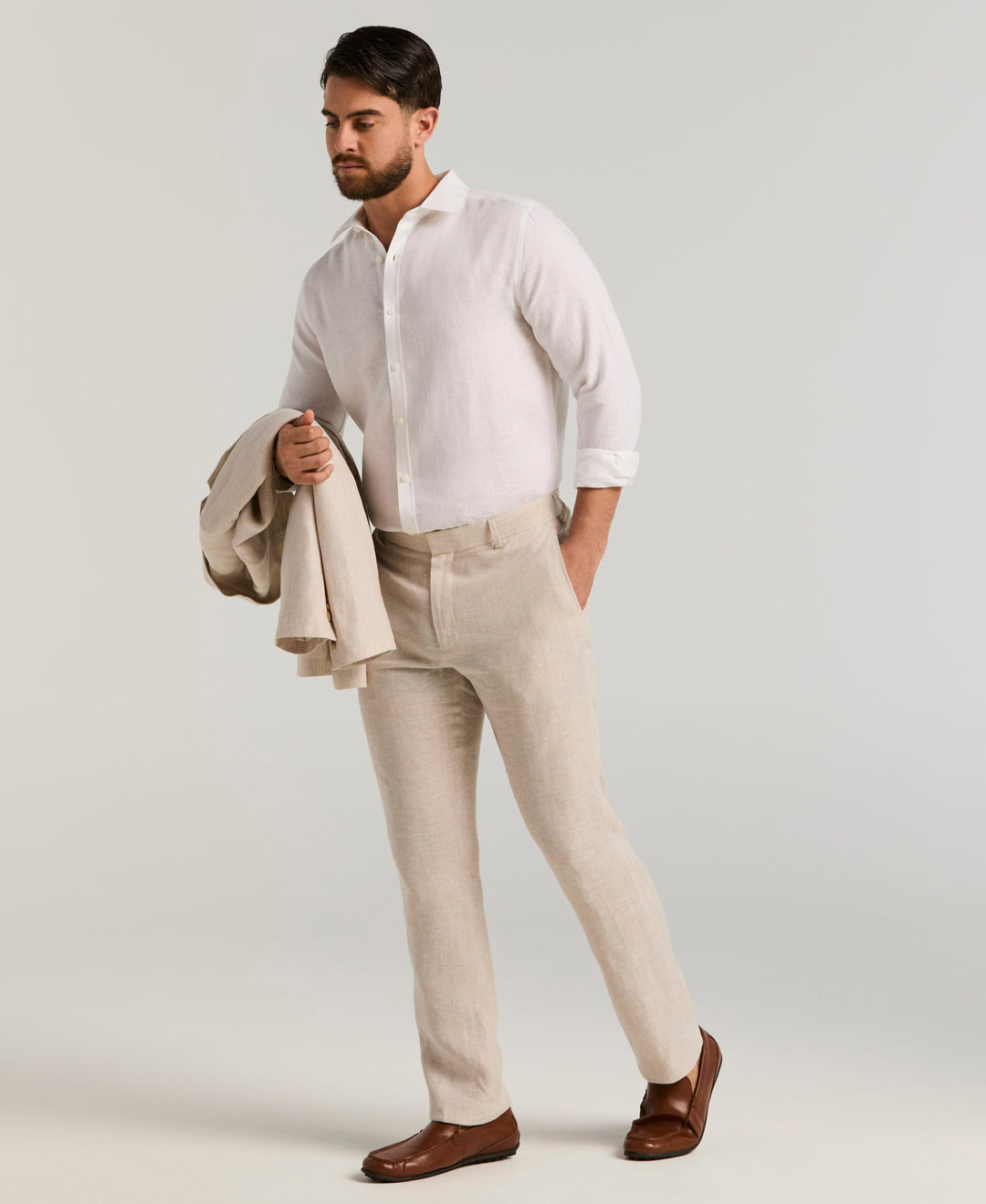Delave Linen Sport Coat (Natural Linen) 