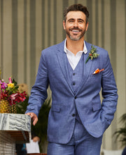 Delave Linen Sport Coat (Navy Peony) 