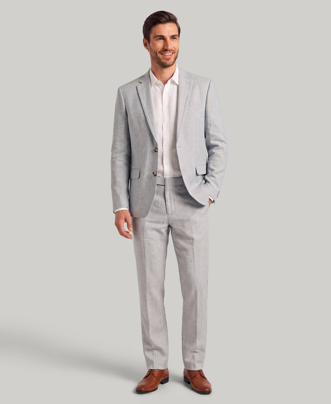 Linen Delave Sport Coat (Sleet) 