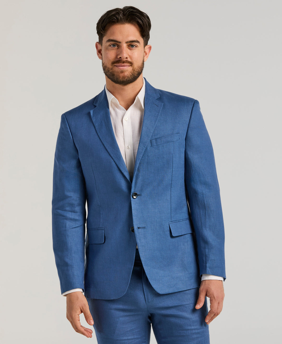Delave Linen True Navy Suit Set-Suit Set-Fast Bundle