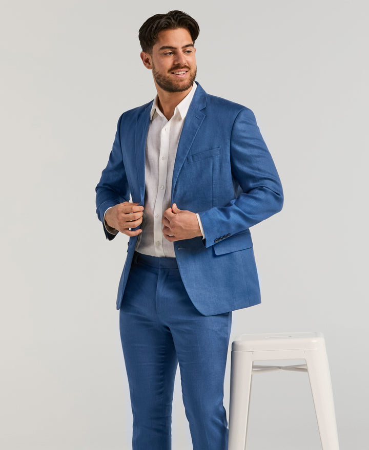 Delave Linen True Navy Suit Set-Suit Set-Fast Bundle