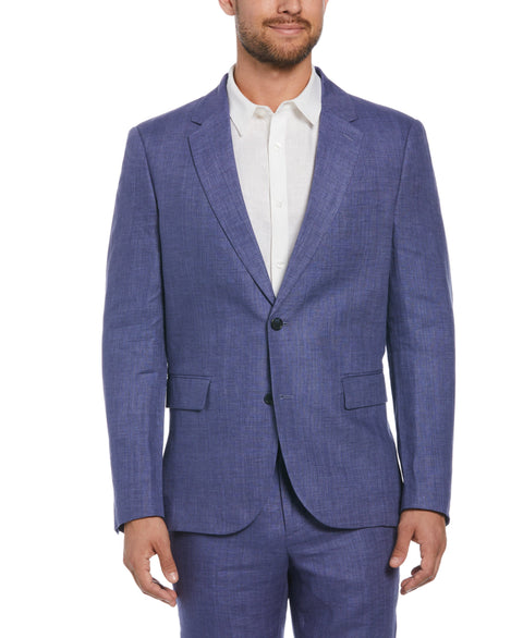 Delave Navy Linen Suit-Suit Set-Cubavera Collection