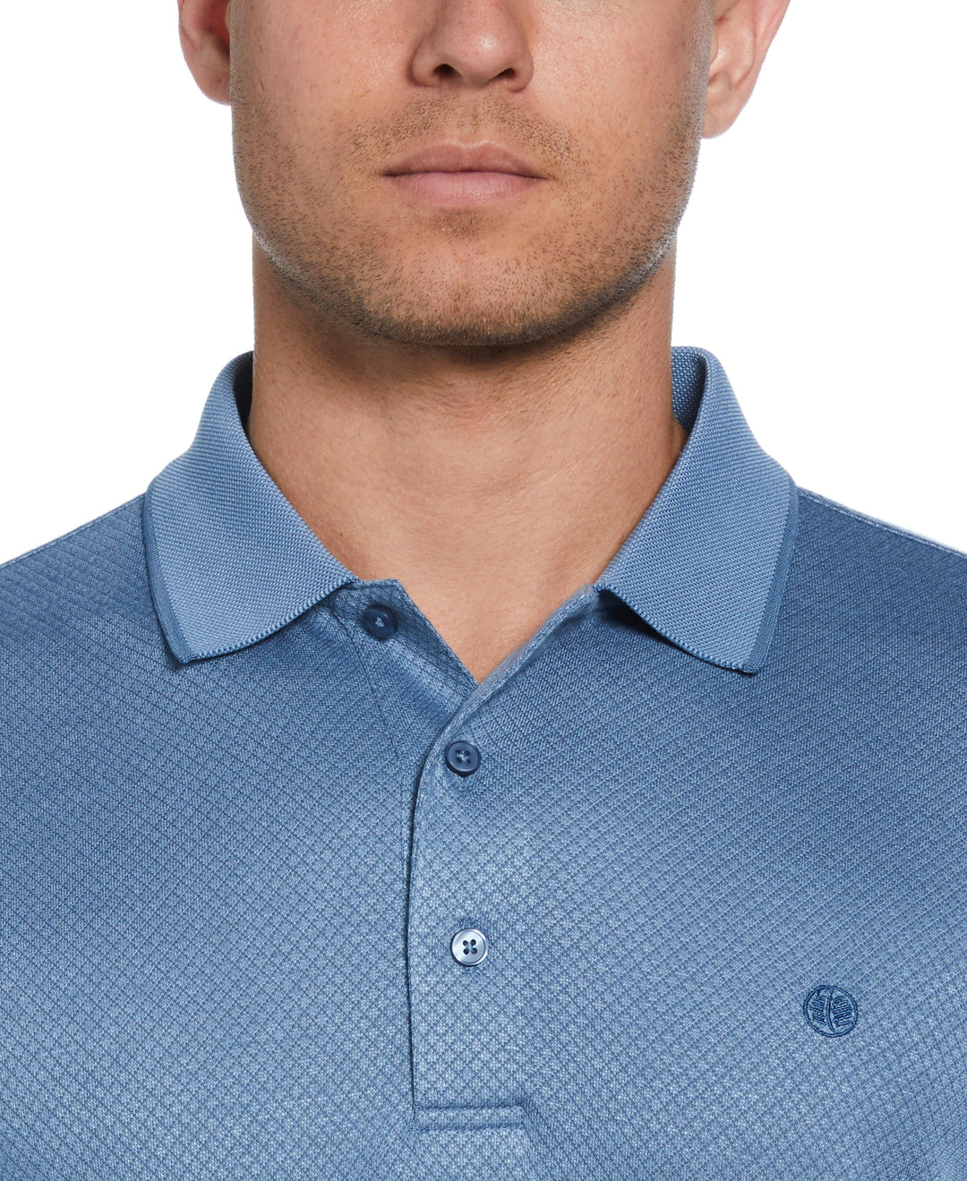 Diamond Jacquard Polo Shirt (Blue Shadow) 