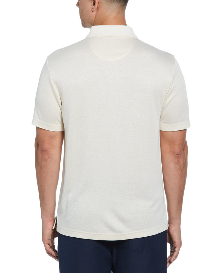Diamond Jacquard Polo Shirt (Egret) 
