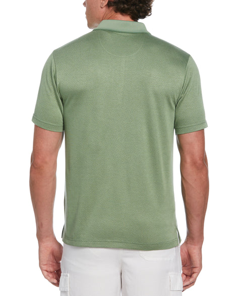 Diamond Jacquard Patterned Polo Shirt (Basil) 