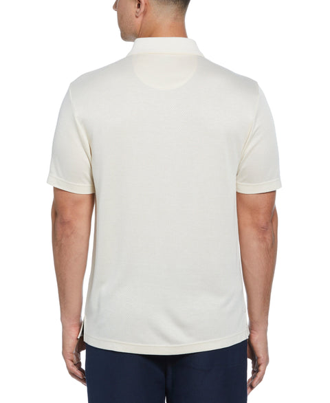 Diamond Jacquard Polo Shirt (Egret) 