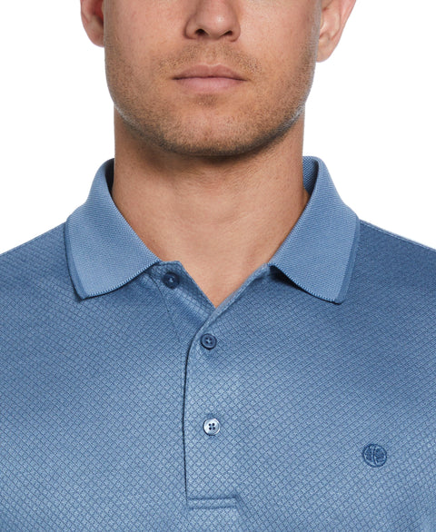 Diamond Jacquard Polo Shirt (Blue Shadow) 