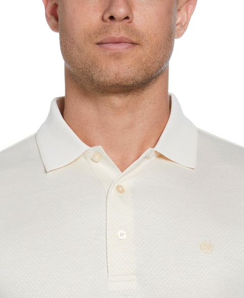Diamond Jacquard Polo Shirt (Egret) 