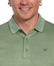 Diamond Jacquard Patterned Polo Shirt (Basil) 