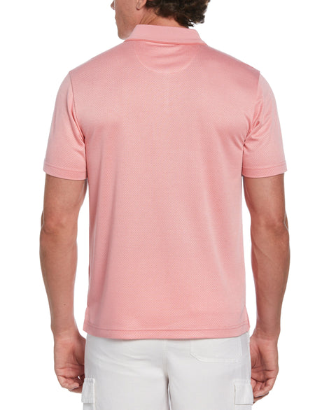 Diamond Jacquard Patterned Polo Shirt (Pink Dolphin) 