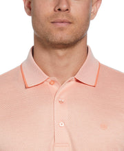 Diamond Jacquard Polo Shirt (Tropical Peach) 