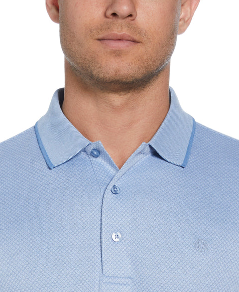 Diamond Jacquard Polo Shirt (Xenon Blue) 