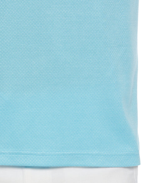 Diamond Jacquard Patterned Polo Shirt (Aqua Esque) 