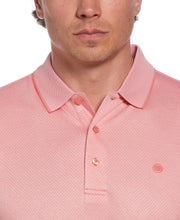 Diamond Jacquard Patterned Polo Shirt (Pink Dolphin) 