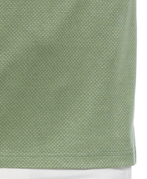Diamond Jacquard Patterned Polo Shirt (Basil) 