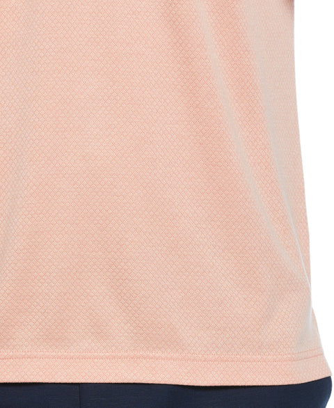 Diamond Jacquard Polo Shirt (Tropical Peach) 