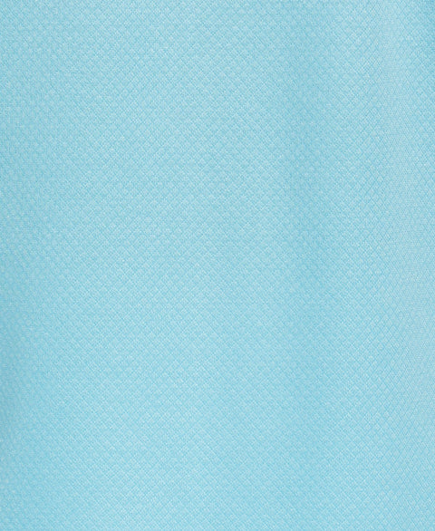Diamond Jacquard Patterned Polo Shirt (Aqua Esque) 