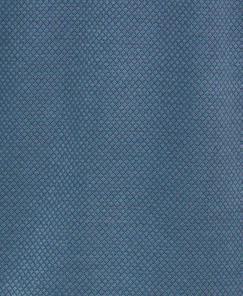 Diamond Jacquard Patterned Polo Shirt (Aegean Blue) 