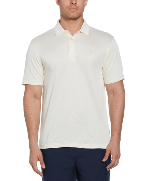 Diamond Jacquard Polo Shirt (Egret) 