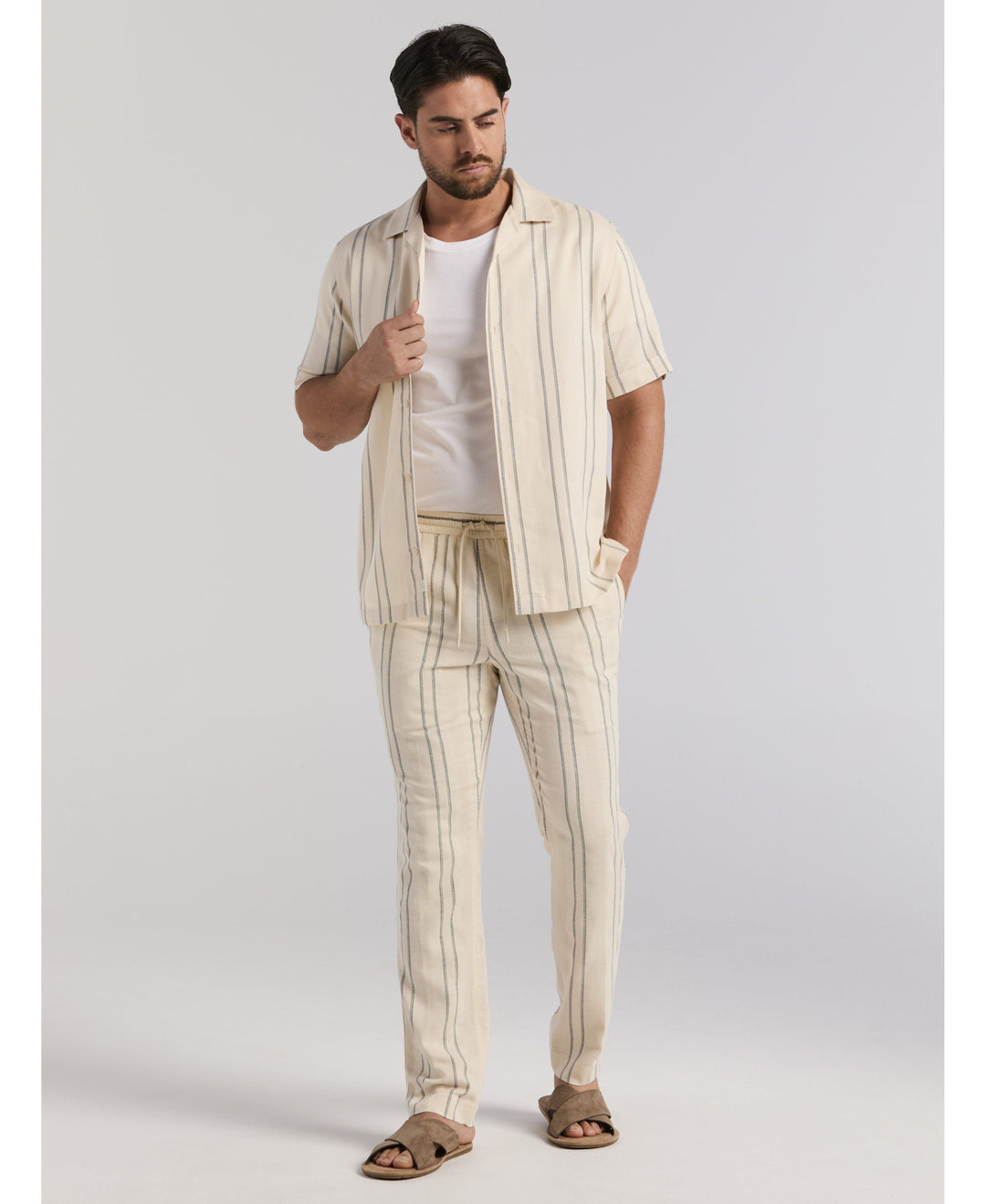 Dobby Stripe Pant-Pants-Cubavera
