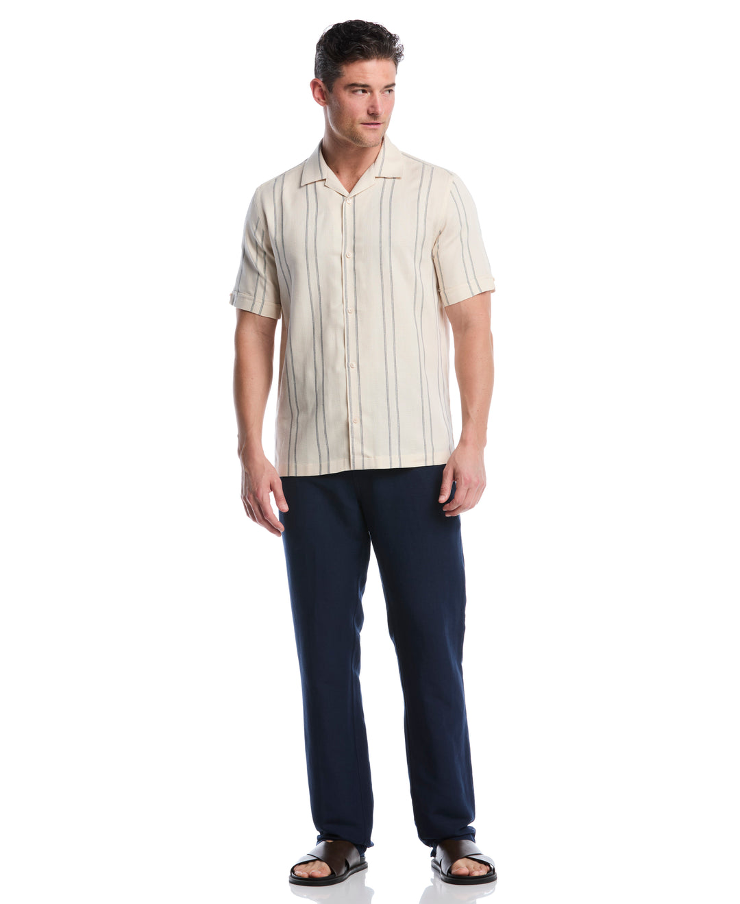 Dobby Stripe Shirt (White Swan) 