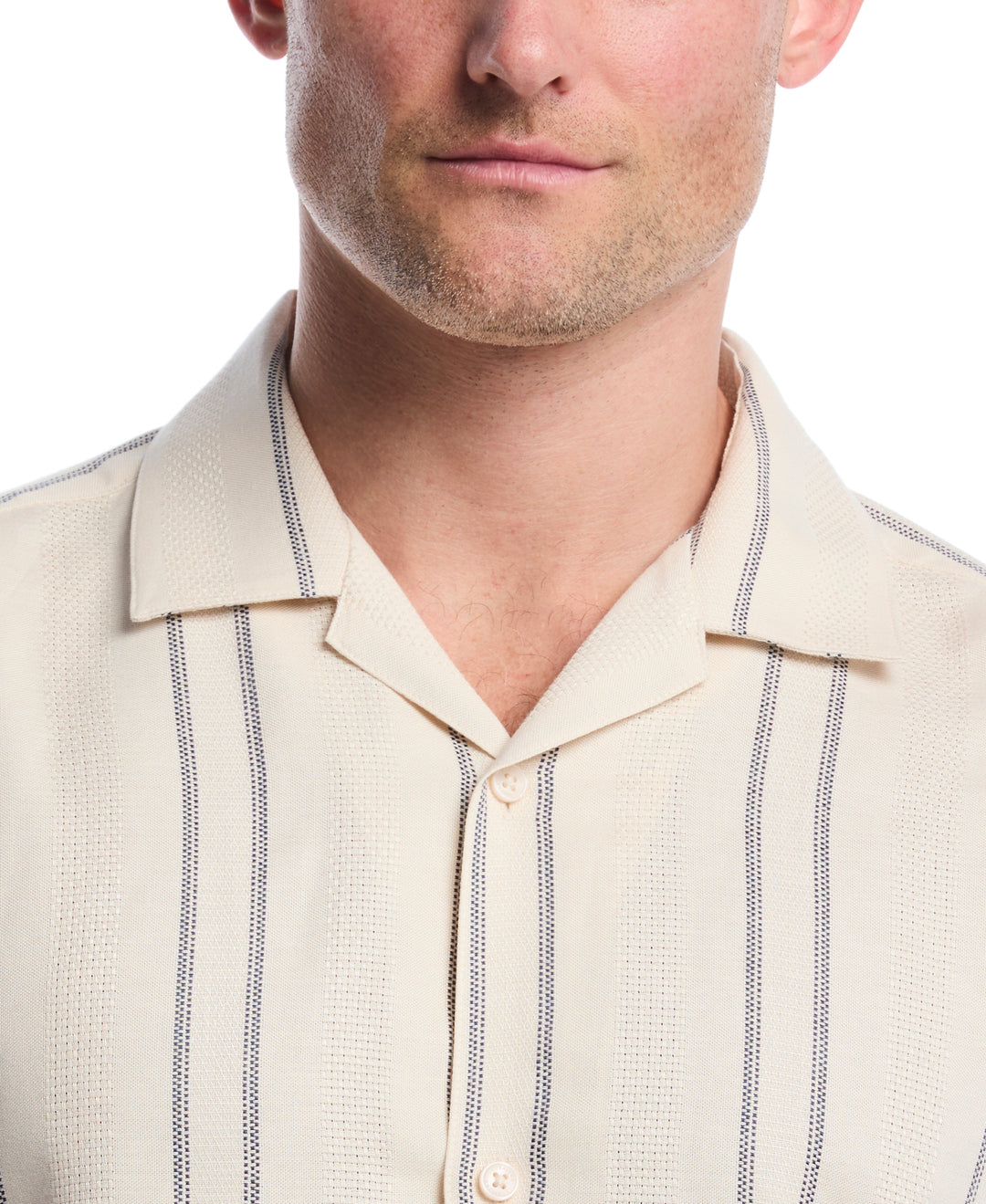 Dobby Stripe Shirt (White Swan) 