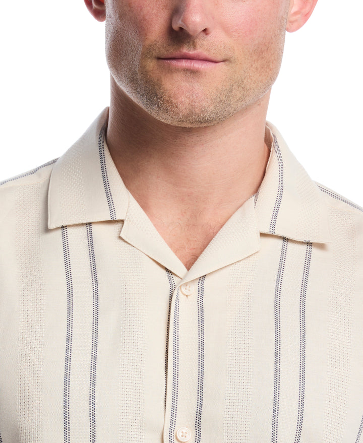 Dobby Stripe Shirt (White Swan) 