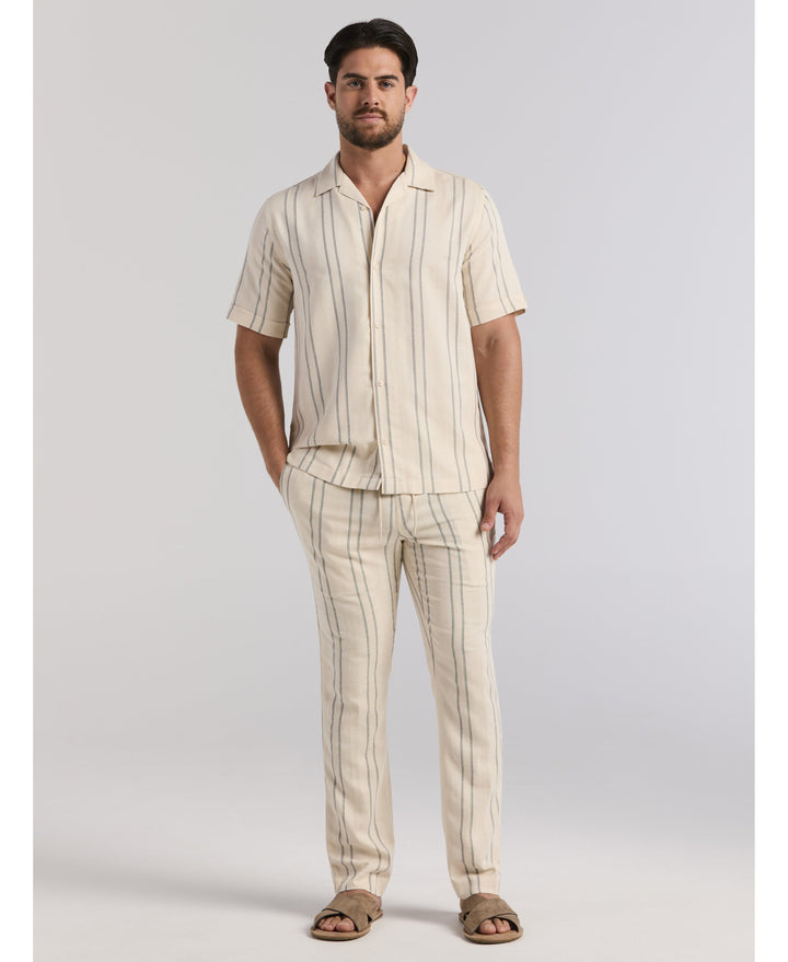 Dobby Stripe Shirt-Casual Shirts-Cubavera