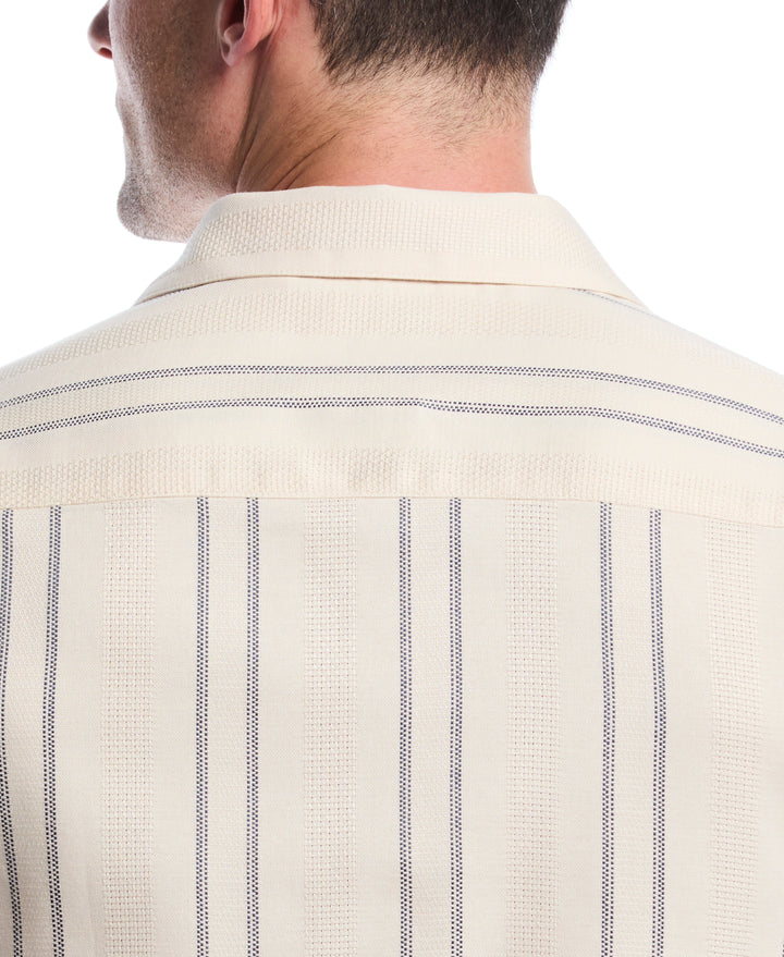 Dobby Stripe Shirt (White Swan) 