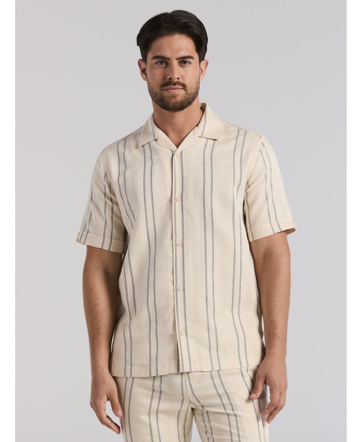 Dobby Stripe Shirt-Casual Shirts-White Swan-S-Cubavera