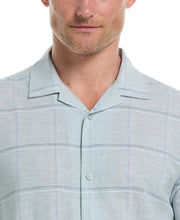 Dobby Windowpane Print Shirt (Blue Surf) 