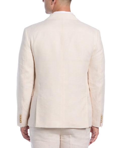 Double Breasted Delave Linen Sports Coat (Whitecap Gray) 