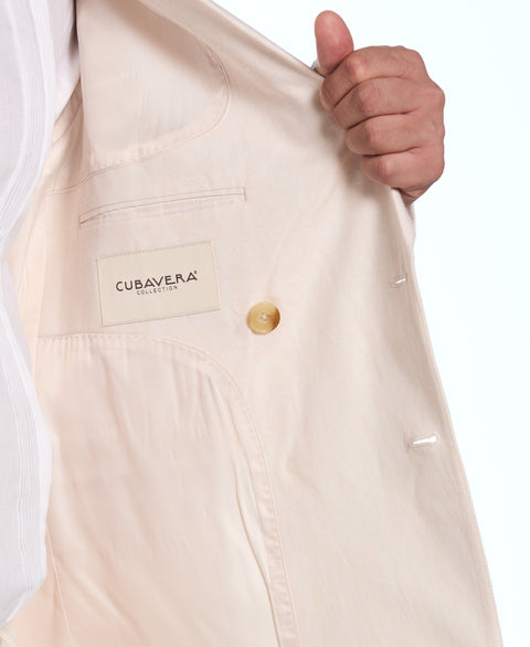 Double Breasted Delave Linen Sports Coat (Whitecap Gray) 
