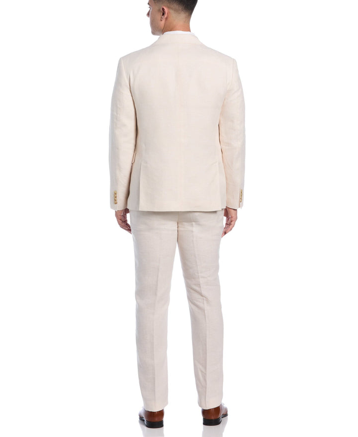 Double Breasted Delave Linen Whitecap Grey Suit-Suit Set-Fast Bundle