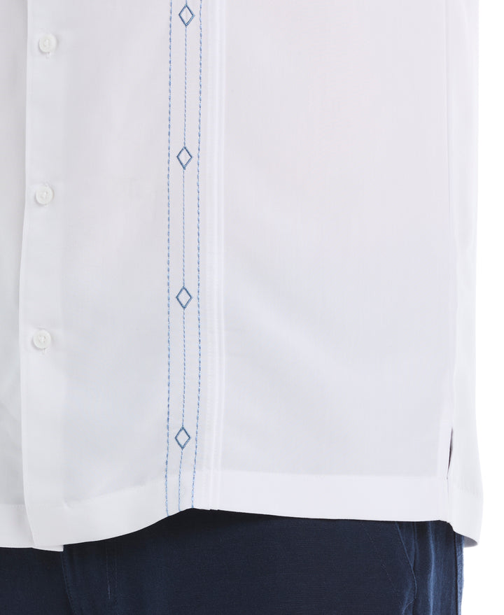 Embroidered Panel Shirt (Brilliant White) 