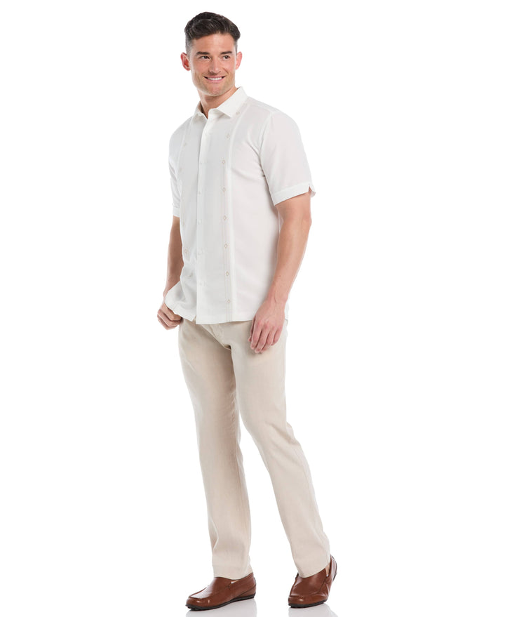 Embroidered Panel Shirt (Egret) 