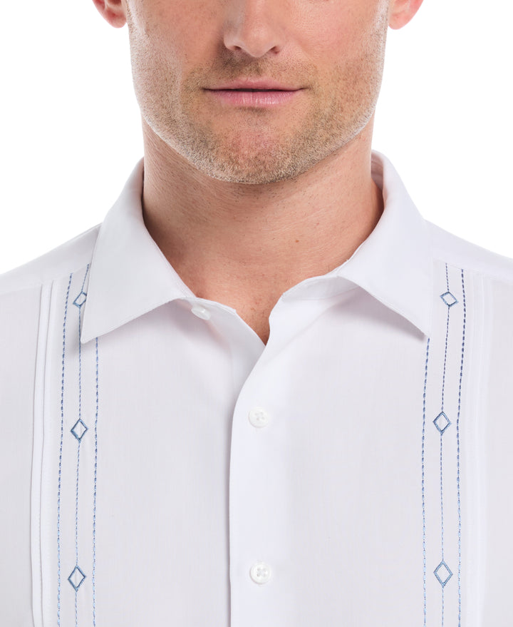 Embroidered Panel Shirt (Brilliant White) 