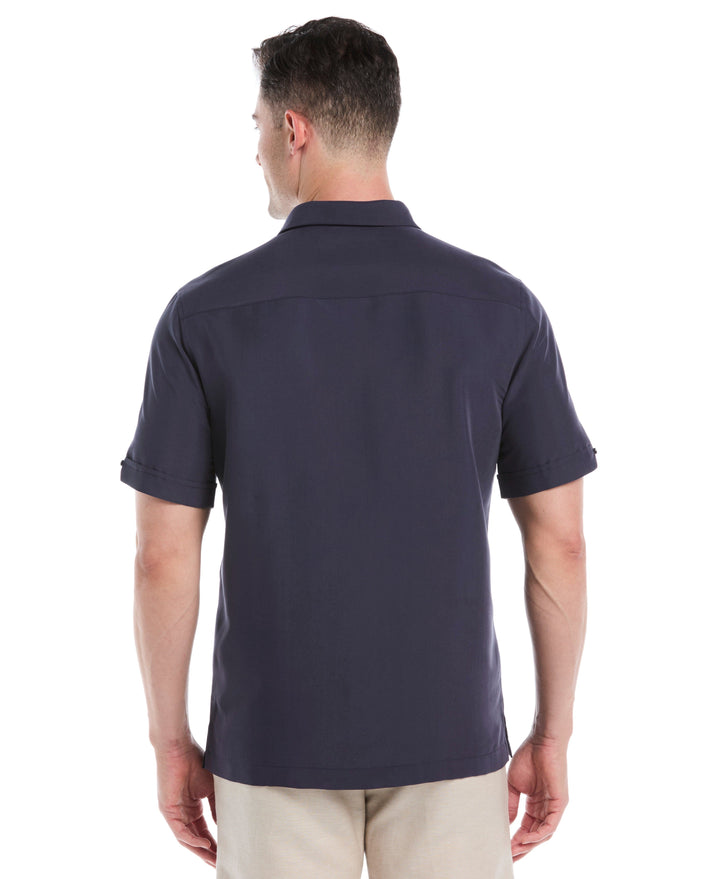 Embroidered Panel Shirt (Mood Indigo) 