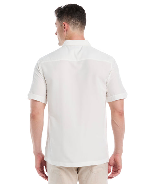 Embroidered Panel Shirt (Egret) 
